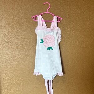 Pink Floral Kids One Piece